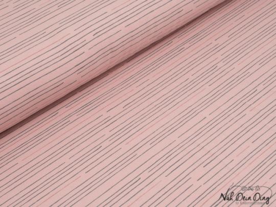 Jersey rosa mit unregelmäßigen Streifen 