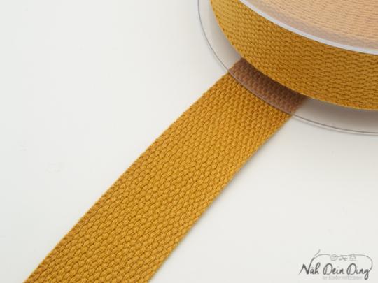 Baumwoll-Gurtband, 30 mm, senfgelb 