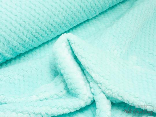 Kuschelfleece, mint, mit Waffel- struktur 