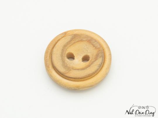 Knopf Holz, 2-Loch, 22 mm 