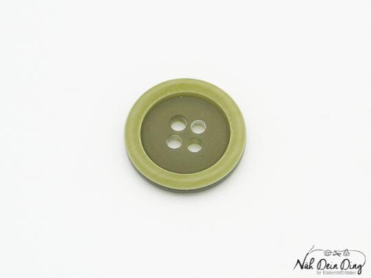Knopf, 17 mm, 4Loch, olivgrün 