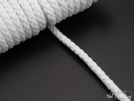Baumwollkordel, weiß, 8 mm 
