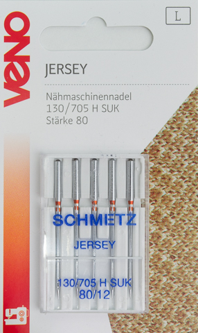 Schmetz Naehmaschinennadeln 130/705 H SUK Jersey 80/12 