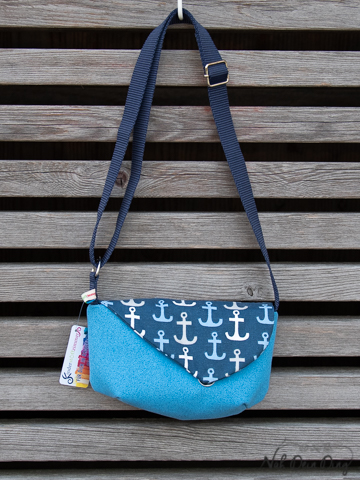 kleine Tasche Anker blau 