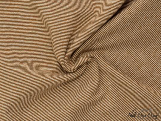 Bündchen fein geringelt braun/beige 