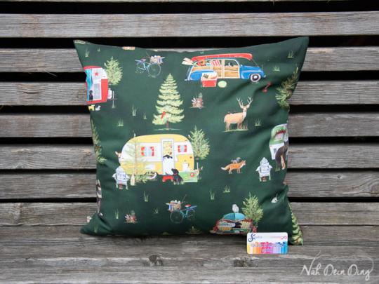 Kissenbezug 40x40 cm Camping im Wald 