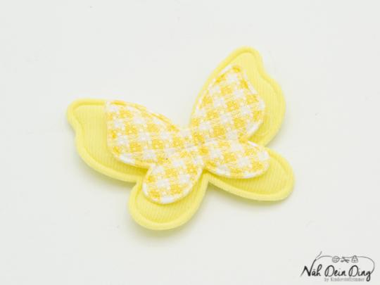 3D-Applikation Schmetterling, gelb 
