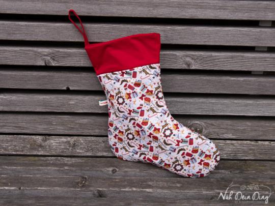 Nikolausstiefel Schlitten, Schneemann, Rentier 