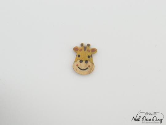 Knopf Holz, 2-Loch, Giraffe, 15 mm 
