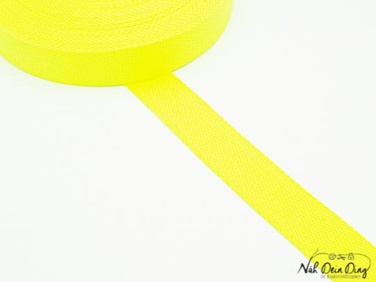 Baumwoll-Gurtband, 30 mm, neon gelb 