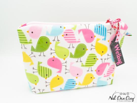 Reißverschlusstasche Wetbag Vögel 