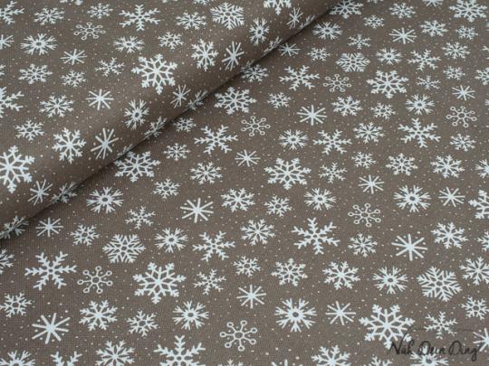 Canvas, Schneeflocke, beige 