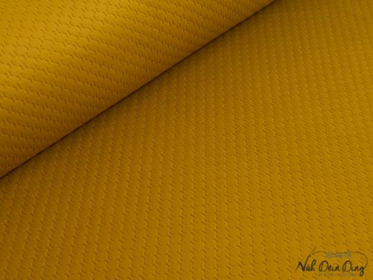 Velour, geprägt, gelb 