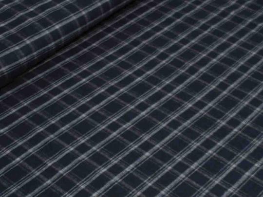 Flanell, Karo dunkelblau 