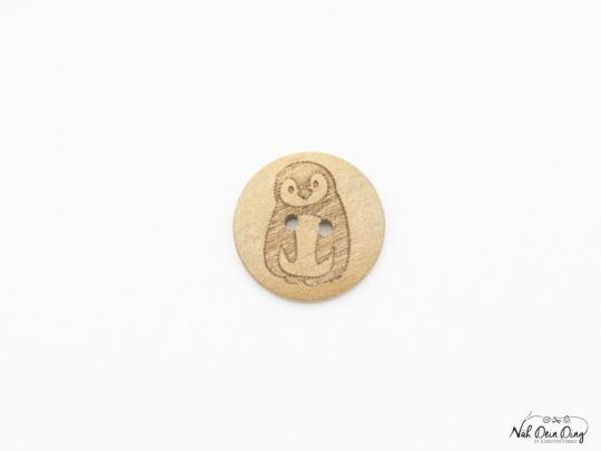 Knopf, 15 mm, 2Loch, Pinguin 
