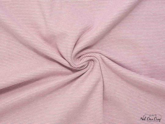 Bündchen fein geringelt altrosa 