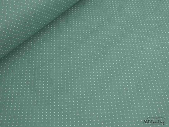 Baumwolle beschichtet, Pünktchen mint 