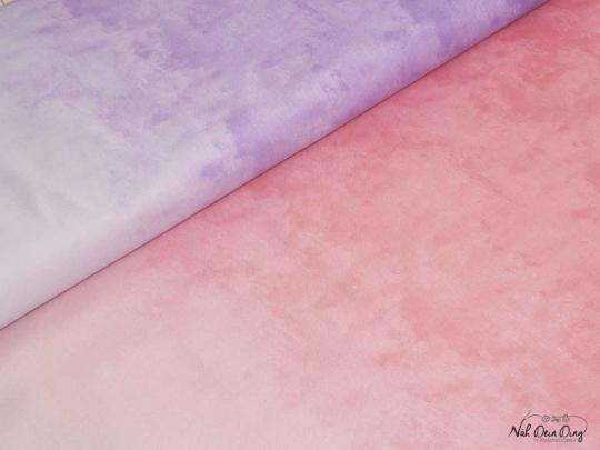 Baumwollstoff Farbverlauf korall/lila 