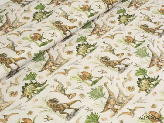 Baumwollstoff Dinosaurier 