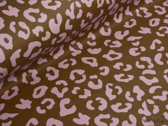 Kunstleder, Happy Leo braun/rosa 