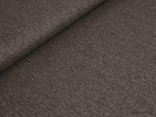 Tweed, Fischgrat braun 