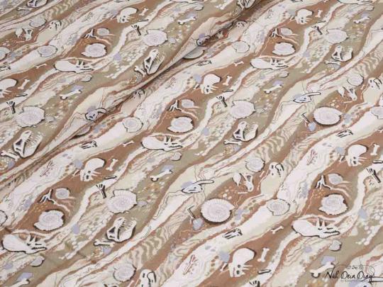 Baumwollstoff prehistoric dino 