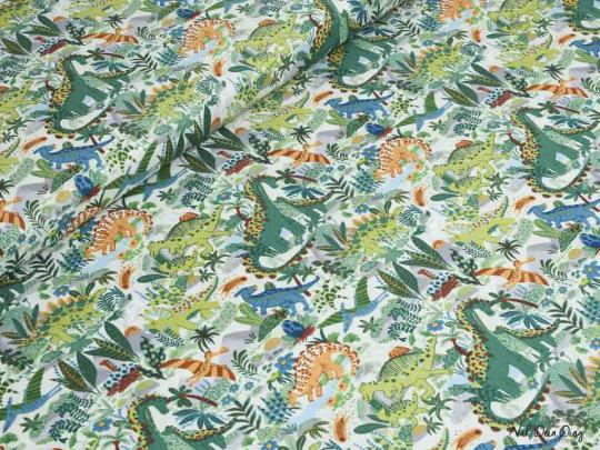 Baumwollstoff prehistoric dinoworld 