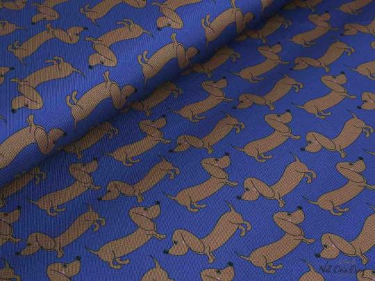 Polyester, Outdoor, Dackel, blau 