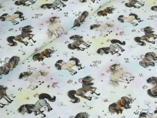 Baumwollstoff Traumpferde 