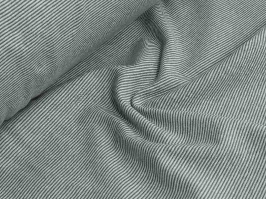 Bündchen fein geringelt blaugrau/weiß 