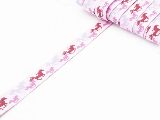 Webband Pferde, rosa 