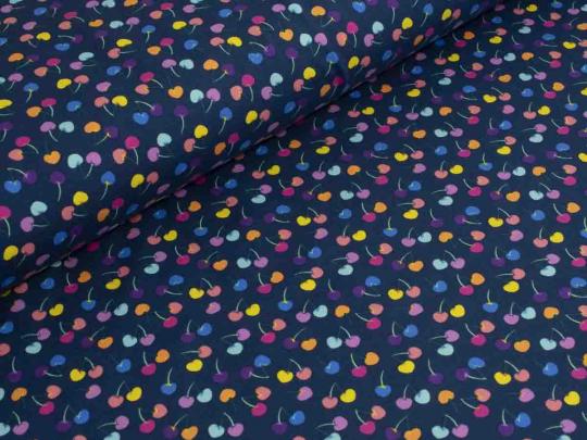 Jersey Kirschen, blau 