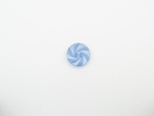 Polyesterknopf, 2Loch, 23mm, Twist, blau 