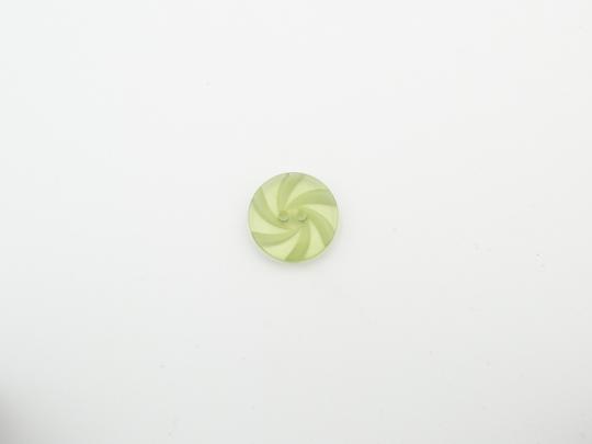 Polyesterknopf, 2Loch, 23mm, Twist, grün 