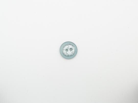 Knopf, 15 mm, 2Loch, mint glitzer 