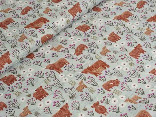 Baumwollstoff Hochlandrind 