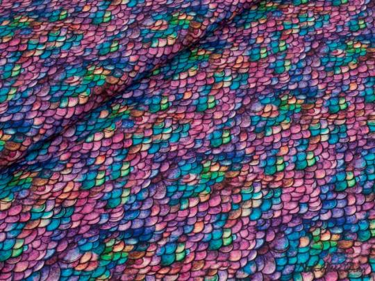 Baumwollstoff bunte Schuppen 
