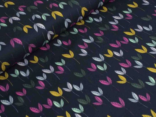 Canvas, Dancing Leaves, blau 