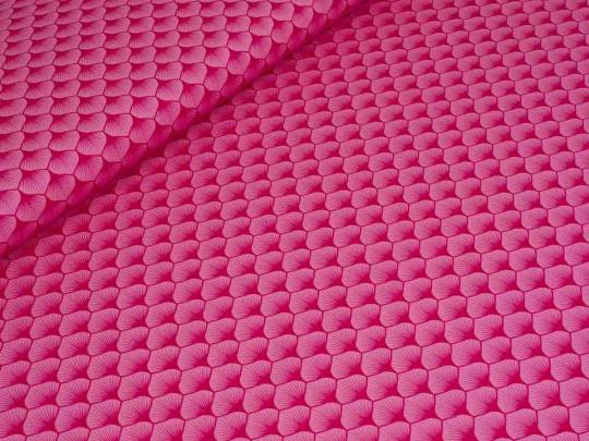 Baumwollstoff Blätter, pink 