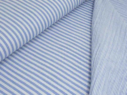 Double Gauze, Doubleface Streifen, blau 