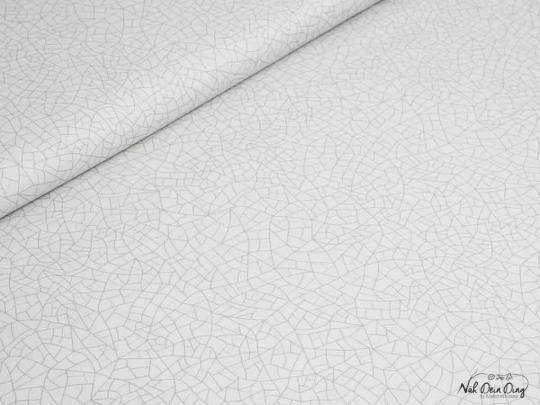 Baumwollstoff white mosaic 