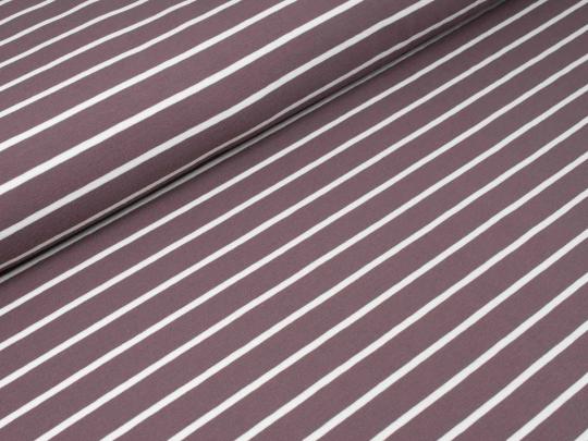 Ringeljersey mauve/weiß 