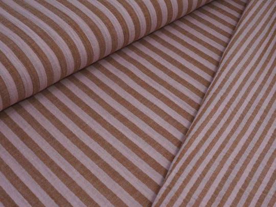 Double Gauze, Doubleface Streifen, rost/rosa 