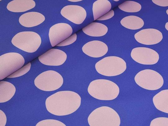 Polyester, Outdoor, Polka Dots, blau/rosa 